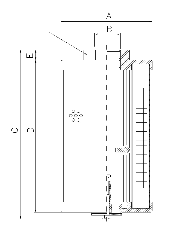 FILTREC Hydraulikfilterelement WP269 Zeichnung