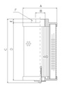 FILTREC Hydraulikfilterelement WP269 Zeichnung