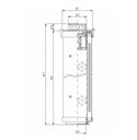 FILTREC Filterelement für Rücklauffilter RHR240N10B3/AB1 Zeichnung
