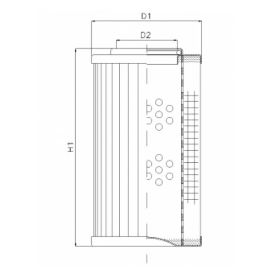 FILTREC Filterelement für SF-Filter HY18276 Zeichnung