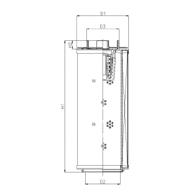 FILTREC Filterelement für SF-Filter HY13413 Zeichnung