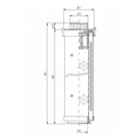FILTREC Filterelement für Rücklauffilter RHR160G20B3/AB1 Zeichnung