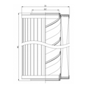 FILTREC Hydraulikfilterelement (Rücklauffilter) XR1000T100V0 Zeichnung