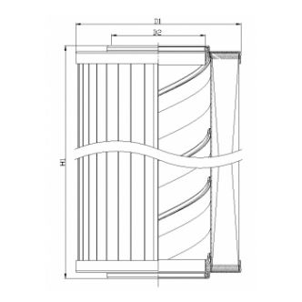 FILTREC Hydraulikfilterelement (Rücklauffilter) XR063G10V0 Zeichnung