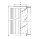 FILTREC Hydraulikfilterelement (Rücklauffilter) XR063G10V0 Zeichnung