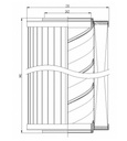 FILTREC Filterelement für SF-Filter HY15138 Zeichnung