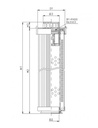 FILTREC Hydraulikfilterelement (Rücklauffilter) RHR160G10B0/AB1 Zeichnung