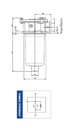 FILTREC Leitungsfilter (Rücklauffilter) FRTR130G10BBB50C000S0 Zeichnung