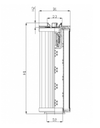 FILTREC Hydraulikfilterelement (Rücklauffilter) RHR330S25B3/AB1 Zeichnung