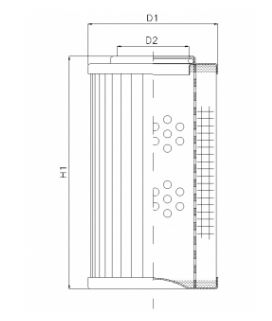 FILTREC Hydraulikfilterelement (Druckfilter) D113G10AV Zeichnung