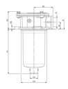 FILTREC Leitungsfiltergehäuse (Rücklauffilter) FRTR130000BB50C000S0 Zeichnung