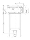 FILTREC Leitungsfiltergehäuse (Rücklauffilter) FRTR166000BB80C000 Zeichnung