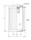 FILTREC Filterelement für Rücklauffilter R166G03B Zeichnung