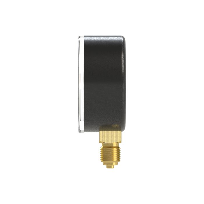 RIEGLER Standardmanometer, Kunststoffgeh., G 1/4 unten, -1/0,0 bar, Ø 63_Seitenansicht
