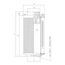 FILTREC Ersatzfilterelement für Hydac 2600R020BN3HC_Zeichnung