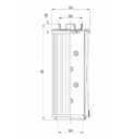 FILTREC Hydraulikfilterelement (Rücklauffilter) RHR1300GW03B0/AB1 Zeichnung