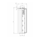FILTREC Hydraulikfilterelement (Rücklauffilter) RHR330AW40V3/AB1 Zeichnung