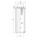 FILTREC Hydraulikfilterelement (Rücklauffilter) RHR1300GW05B3/AB1 Zeichnung