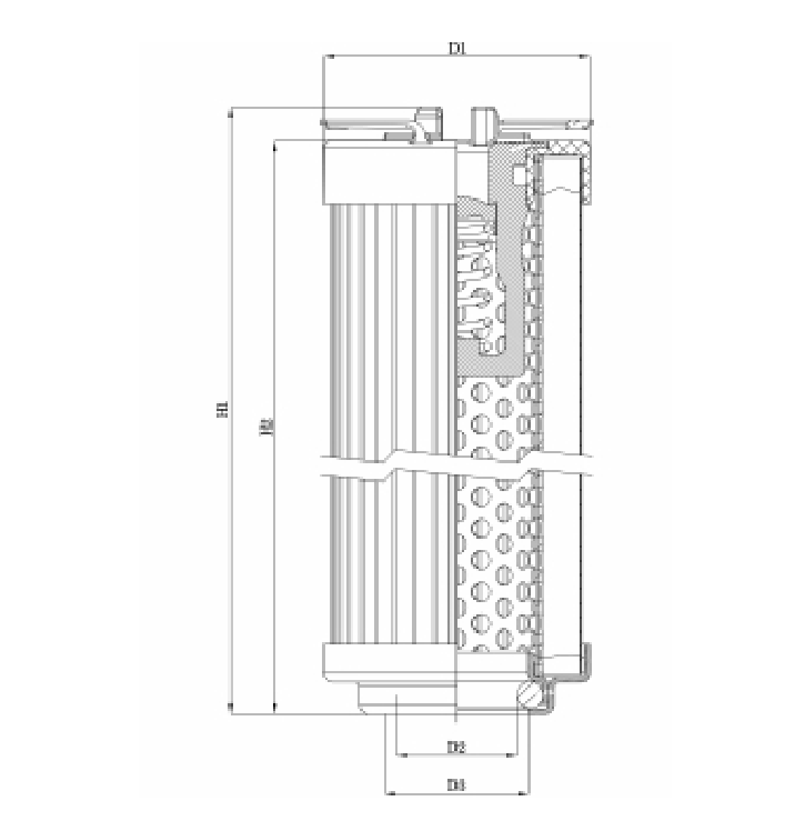 FILTREC Filterelement für SF-Filter HY18776 Zeichnung