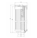 FILTREC Filterelement für SF-Filter HY18776 Zeichnung
