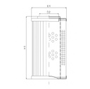 FILTREC Filterelement für Druckfilter D156G10A Zeichnung