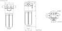 FILTREC Leitungsfiltergehäuse (Druckfilter) F100XD250000BB7DS000 Zeichnung