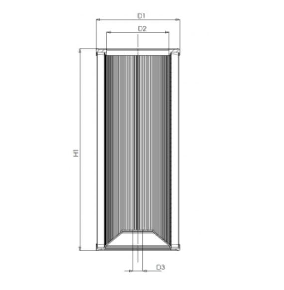 FILTREC Hydraulikfilterelement (Rücklauffilter) E722G10 Zeichnung