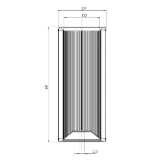 FILTREC Hydraulikfilterelement (Rücklauffilter) E714G10 Zeichnung
