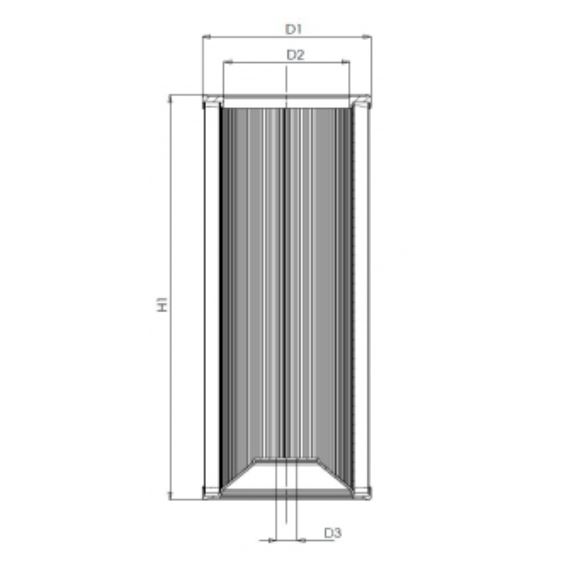 FILTREC Hydraulikfilterelement (Rücklauffilter) E721G10 Zeichnung