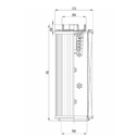 FILTREC Filterelement für Rücklauffilter RHR1300S50B3/AB1 Zeichnung
