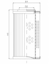 FILTREC Filterelement für Rücklauffilter R283G10 Zeichnung