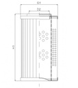 FILTREC Filterelement für Rücklauffilter R282T125 Zeichnung