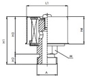 FILTREC Luftfilter (Be- und Entlüftung 1/2"-BSP) FB120B3C10 Zeichnung