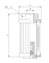 FILTREC Saugfilter (Anschraubelement) FS130B6T125B Zeichnung