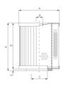 FILTREC Filterelement für Druckfilter D240T25 Zeichnung