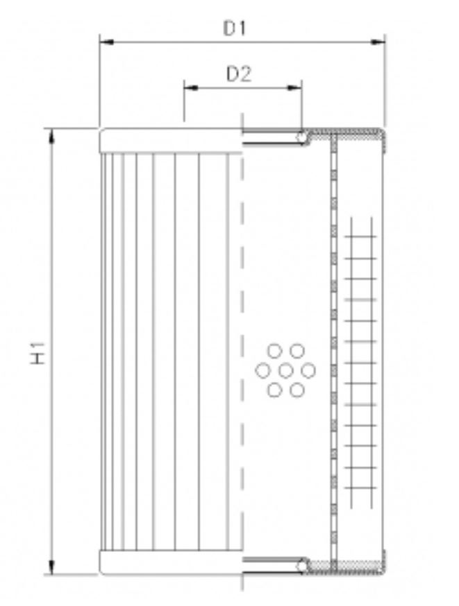 FILTREC Hydraulikfilterelement (Rücklauffilter) XR250GW10 Zeichnung