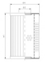 FILTREC Hydraulikfilterelement (Rücklauffilter) XR250GW10 Zeichnung