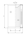 FILTREC Hydraulikfilterelement (Rücklauffilter) WG437 Zeichnung