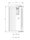 FILTREC Hydraulikfilterelement (Rücklauffilter) RLR950B25B Zeichnung