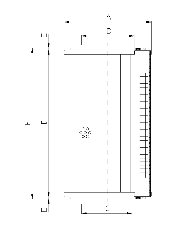 FILTREC Filterelement für SF-Filter HY25094 Zeichnung