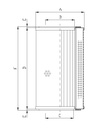 FILTREC Filterelement für SF-Filter HY25094 Zeichnung