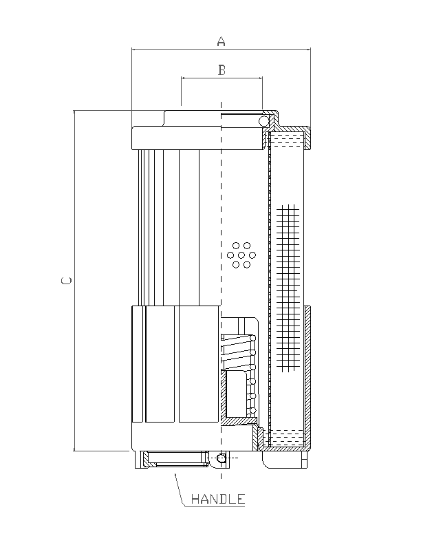 FILTREC Hydraulikfilterelement WG259 Zeichnung