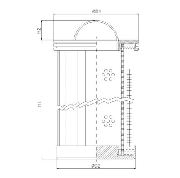 FILTREC Hydraulikfilterelement WG446 Zeichnung