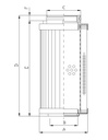 FILTREC Filterelement für Rücklauffilter R541G06 Zeichnung