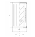 FILTREC Filterelement für Rücklauffilter RLR175B25B/5 Zeichnung