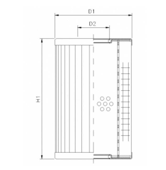 FILTREC Hydraulikfilterelement (Rücklauffilter) XR630G10V0 Zeichnung