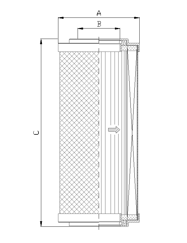 FILTREC Hydraulikfilterelement (Saugfilter) S741T60 Zeichnung