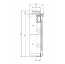 FILTREC Filterelement für Rücklauffilter RHR240G05B6/AB1 Zeichnung