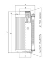 FILTREC Hydraulikfilterelement (Rücklauffilter) RHR1300B50V/5 Zeichnung