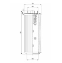FILTREC Filterelement für Rücklauffilter RHR1300S25B3/AB1 Zeichnung